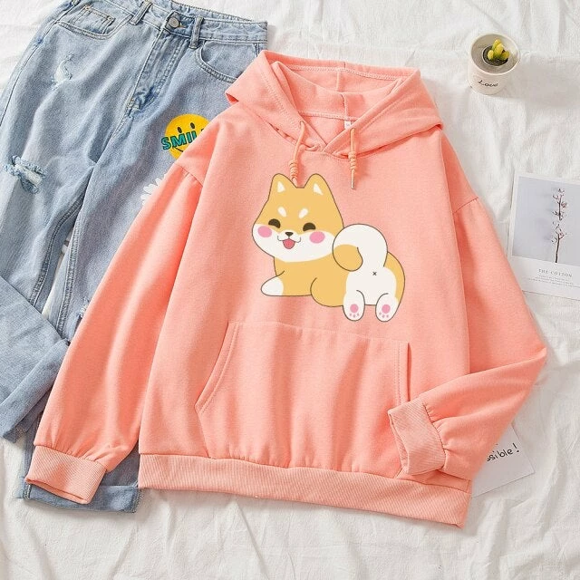 Apparel Kawaii Shiba Part-Cotton Hoodie 7 Apparel Kawaii Shiba Part-Cotton Hoodie