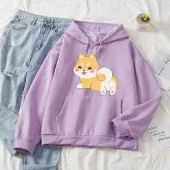 Apparel Kawaii Shiba Part-Cotton Hoodie 28 Apparel Kawaii Shiba Part-Cotton Hoodie