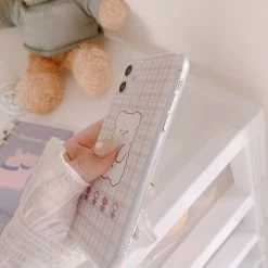 Accessories Kawaii Soft Purple Bear IPhone Case