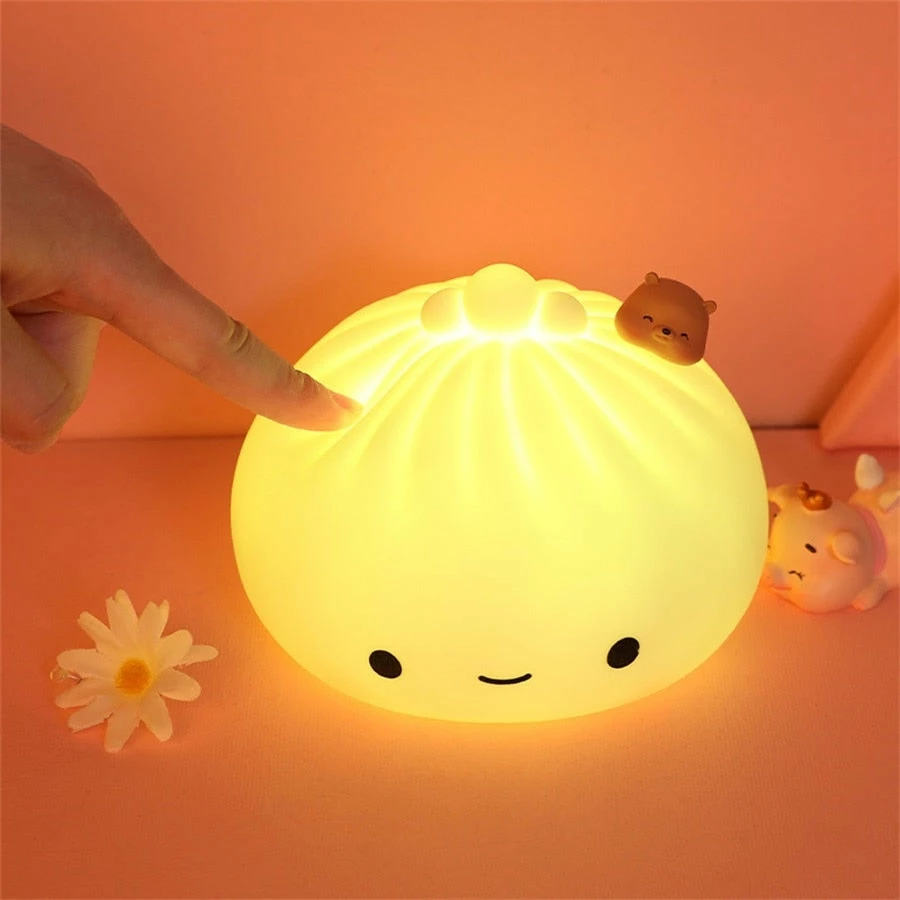 Home Decor Kawaii Steamed Bao Bun Buddy LED Night Light 9 Home Decor Kawaii Steamed Bao Bun Buddy LED Night Light