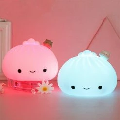 Home Decor Kawaii Steamed Bao Bun Buddy LED Night Light