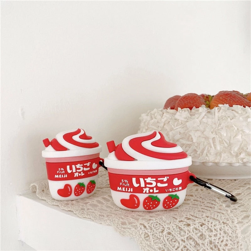 Accessories Kawaii Strawberry Peach Ice Cream Airpods Case (1&2&Pro) 10 Accessories Kawaii Strawberry Peach Ice Cream Airpods Case (1&2&Pro)