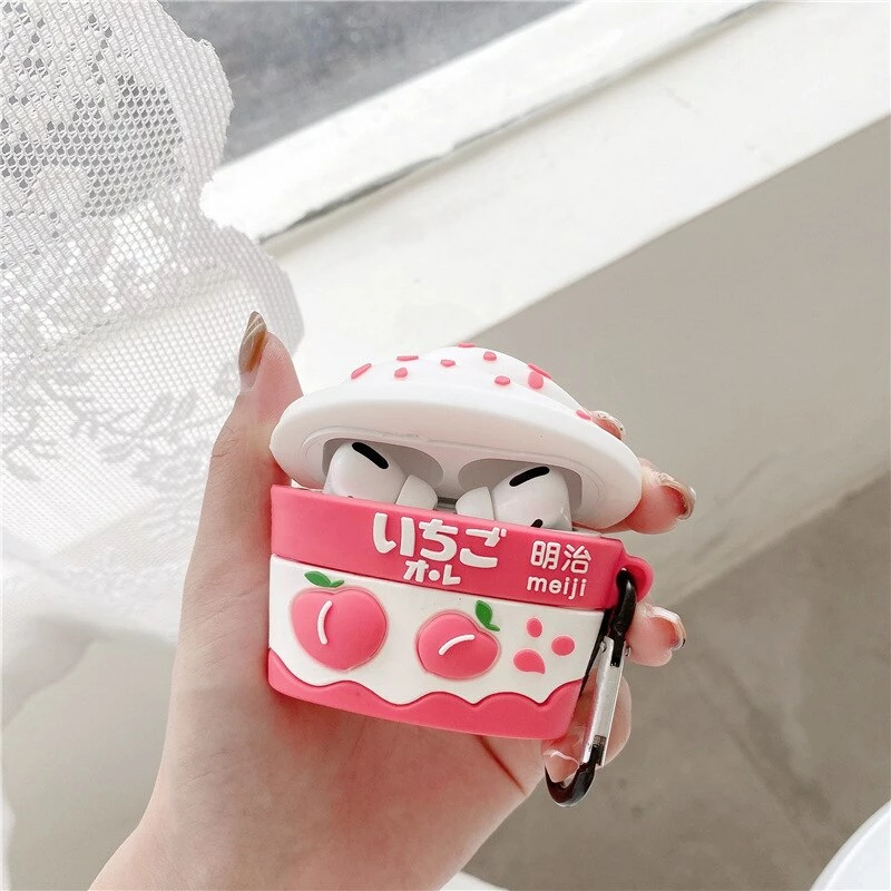 Accessories Kawaii Strawberry Peach Ice Cream Airpods Case (1&2&Pro) 4 Accessories Kawaii Strawberry Peach Ice Cream Airpods Case (1&2&Pro)