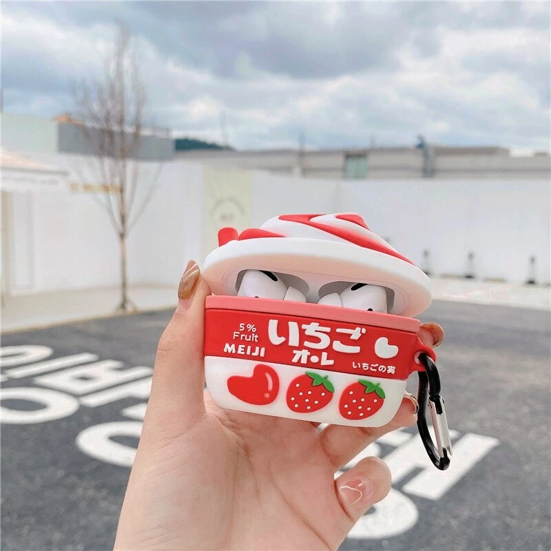 Accessories Kawaii Strawberry Peach Ice Cream Airpods Case (1&2&Pro) 6 Accessories Kawaii Strawberry Peach Ice Cream Airpods Case (1&2&Pro)