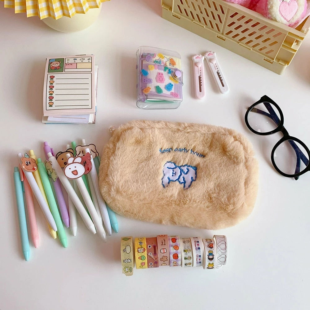 Accessories Stationery Kawaii Super Soft Dog Friends Pencil Case 8 Accessories Stationery Kawaii Super Soft Dog Friends Pencil Case