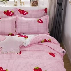 Home Decor Home & Pets Kawaii Sweet Strawberry Bedding Set