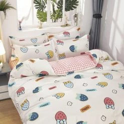 Home Decor Home & Pets Kawaii Sweet Strawberry Bedding Set