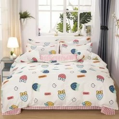 Home Decor Home & Pets Kawaii Sweet Strawberry Bedding Set