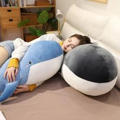 Soft Toy Blue Giant Kawaii Whale Plushie Plush & Toys