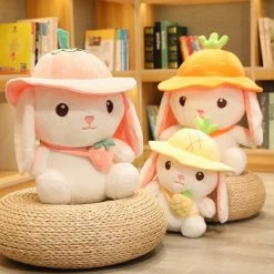Soft Toy Kawaii White Adventure Bunny Plushies Family