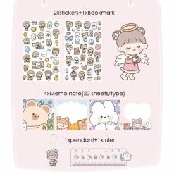 Accessories Kawaii Witty Life Friends Travelling Journal Set