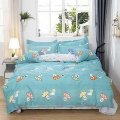 Home Decor Kawaiies Cute Mushrooms Bedding Set Home & Pets