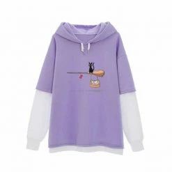 Apparel Kiki's Delivery Service Black Cat Half-Sleeve Hoodie