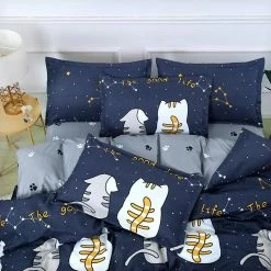 Home Decor Kitty Lovers Gazing At Stars Supreme Bedding Set