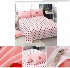 Home Decor Home & Pets Korean Cute Bunny Loves Strawberries Bedding Set