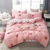 Home Decor Home & Pets Korean Cute Bunny Loves Strawberries Bedding Set