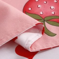 Home Decor Home & Pets Korean Sweet Strawberry Print Supreme Polyester Bedding Set