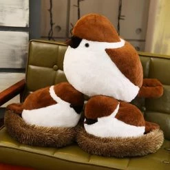 Soft Toy Lifelike Sparrow Family Plush