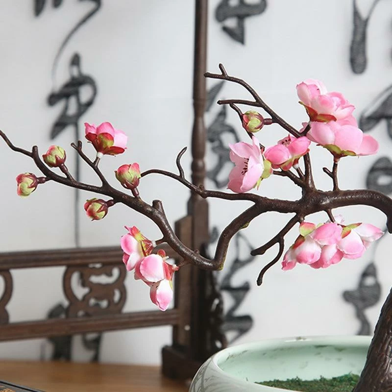 Home Decor Long Artificial Plastic Sakura Cherry Tree Branch 8 Home Decor Long Artificial Plastic Sakura Cherry Tree Branch