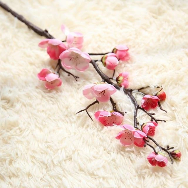 Home Decor Long Artificial Plastic Sakura Cherry Tree Branch 5 Home Decor Long Artificial Plastic Sakura Cherry Tree Branch