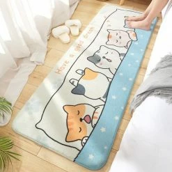 Home Decor Long Fluffy Kawaii Kitty Cat Bedroom Rugs Home & Pets