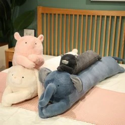 Soft Toy Long Furry Cuddly Cat Bunny Elephant Pig Plushies Plush & Toys
