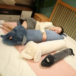 Soft Toy Long Furry Cuddly Cat Bunny Elephant Pig Plushies Plush & Toys