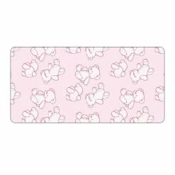 Accessories Long Pastel Pink & Simple Pattern Print Gamer Mousepad
