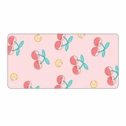 Accessories Long Pastel Pink & Simple Pattern Print Gamer Mousepad