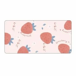 Accessories Long Pastel Pink & Simple Pattern Print Gamer Mousepad