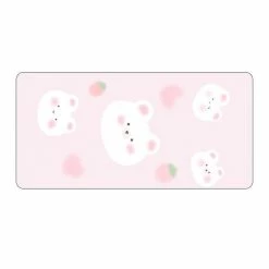 Accessories Long Pastel Pink & Simple Pattern Print Gamer Mousepad