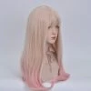 Apparel Long Straight Gradient Blonde Hair With Bangs Womens Synthetic Wig | NEW