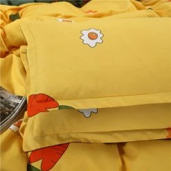 Home Decor Home & Pets Love For Carrots Yellow Supreme Bedding Set