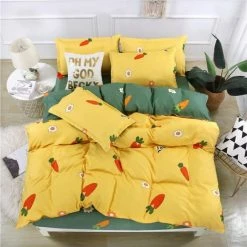 Home Decor Home & Pets Love For Carrots Yellow Supreme Bedding Set