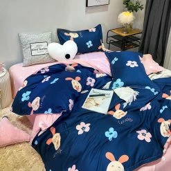 Home Decor Lovely Cute Pig Print Bedding Set Home & Pets