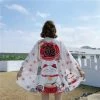 Apparel Japanese Lucky Cat Lightweight Kimono Top