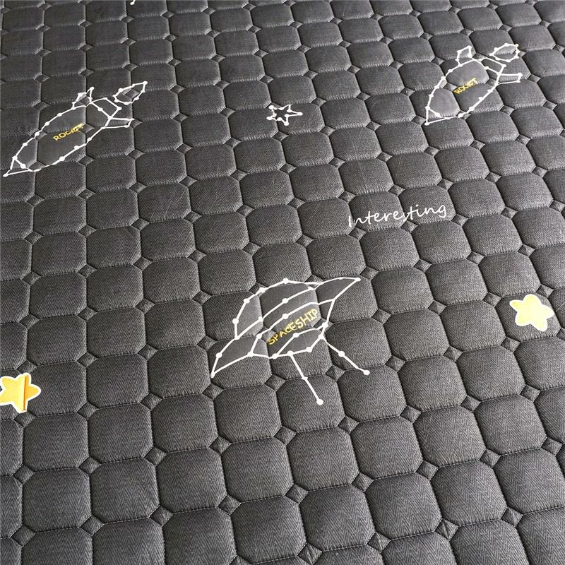 Home Decor Home & Pets Luxury Black Space Theme Quilted Fitted Bedsheet 6 Home Decor Home & Pets Luxury Black Space Theme Quilted Fitted Bedsheet