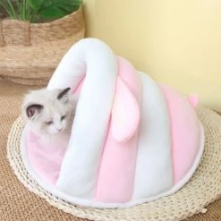 Home Decor Pet Beds Marshmallow Pink White Shell Cat Dog Pet Bed