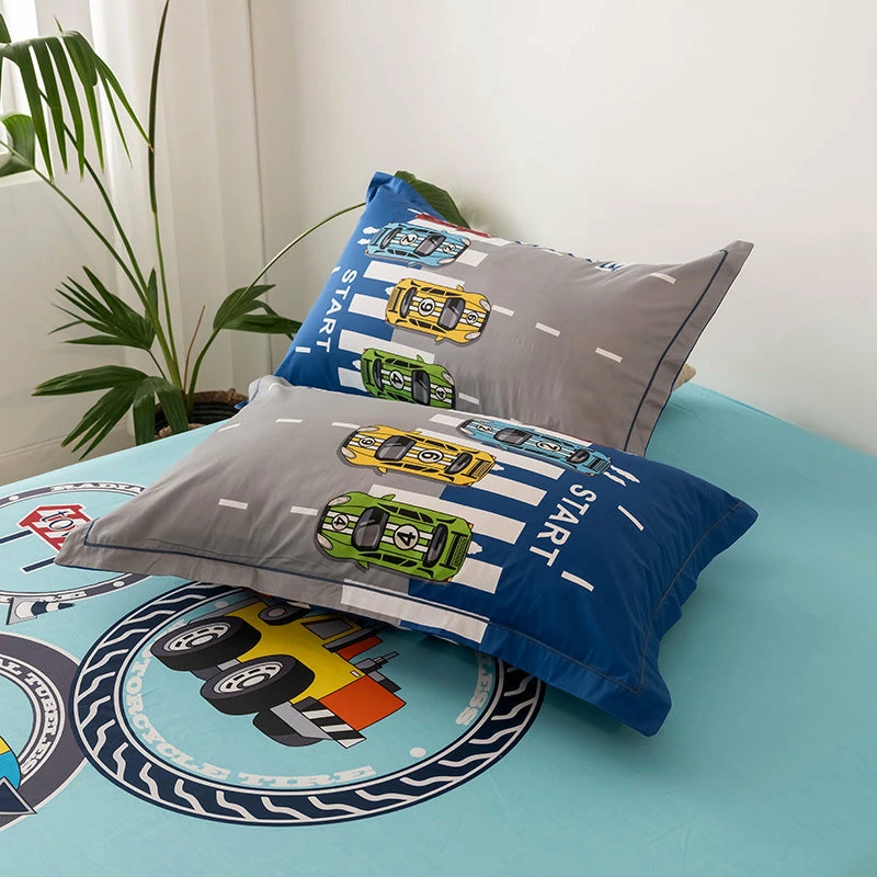 Home Decor Home & Pets Mega Trucks At Work Theme Cotton Fitted Sheet 11 Home Decor Home & Pets Mega Trucks At Work Theme Cotton Fitted Sheet