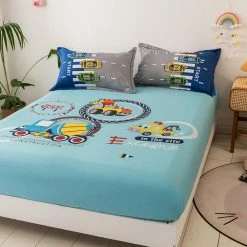 Home Decor Home & Pets Mega Trucks At Work Theme Cotton Fitted Sheet 17 Home Decor Home & Pets Mega Trucks At Work Theme Cotton Fitted Sheet