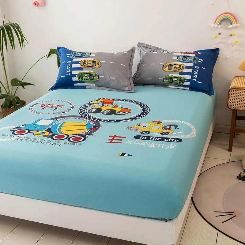 Home Decor Home & Pets Mega Trucks At Work Theme Cotton Fitted Sheet 5 Home Decor Home & Pets Mega Trucks At Work Theme Cotton Fitted Sheet