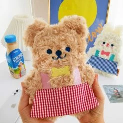 Accessories Stationery Milkjoy Rabbit And Bear Duo Plush Pencil Case