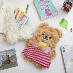 Accessories Stationery Milkjoy Rabbit And Bear Duo Plush Pencil Case