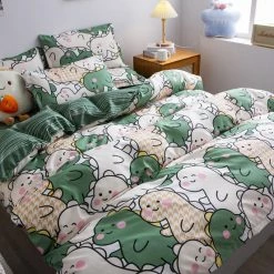 Home Decor Bedding Sets Millions Of Green Dinosaurs Bedding Set
