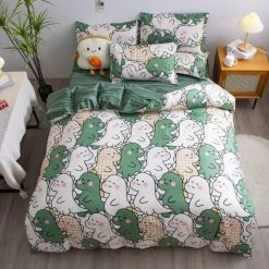 Home Decor Bedding Sets Millions Of Green Dinosaurs Bedding Set