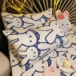 Home Decor Millions Of Kawaii Bunny Cotton Fitted Bedsheet Home & Pets