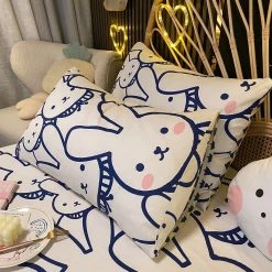 Home Decor Millions Of Kawaii Bunny Cotton Fitted Bedsheet Home & Pets