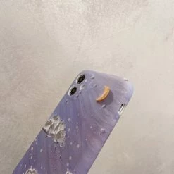 Accessories Nostalgic Moon And Clouds Night Sky IPhone Case