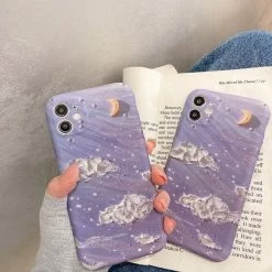 Accessories Nostalgic Moon And Clouds Night Sky IPhone Case