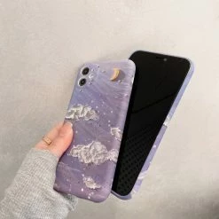 Accessories Nostalgic Moon And Clouds Night Sky IPhone Case